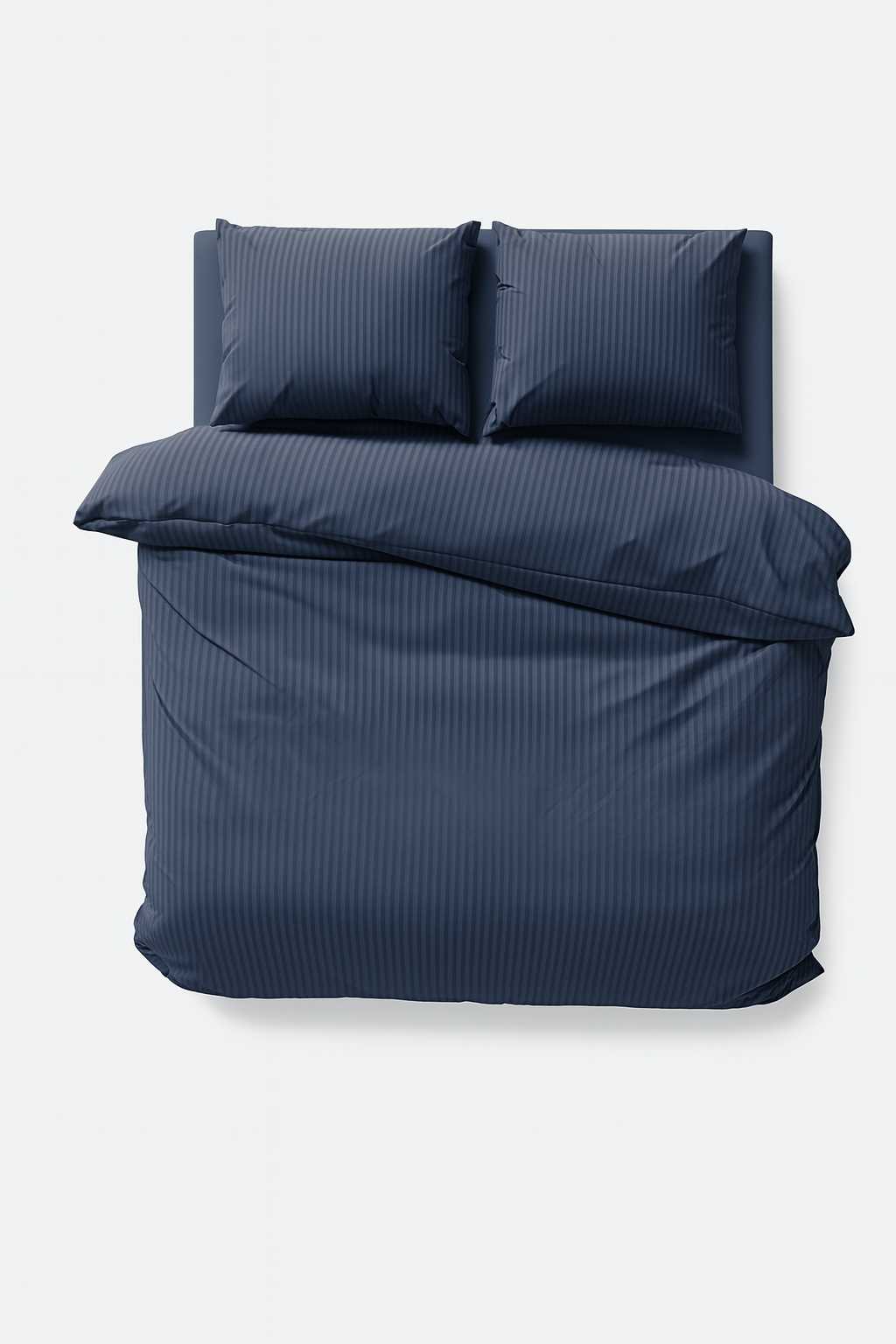 Poszewka adamaszkowa 70x80 niebieska denim