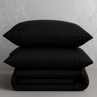 Czarna Poszwa Adamaszek 160x200 Hoteline Deco™ Collection