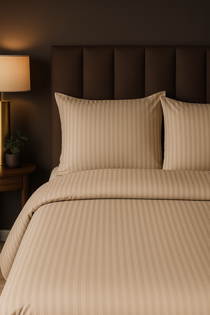Beżowa Poszwa Adamaszek 140x200  Hoteline Deco™ Collection