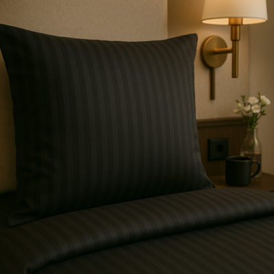 Czarna Poszwa Adamaszek 160x200 Hoteline Deco™ Collection