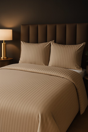 Beżowa Poszwa Adamaszek 140x200  Hoteline Deco™ Collection