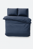 Niebieska (Denim) Poszewka Adamaszek 70x80  Hoteline Deco™ Collection