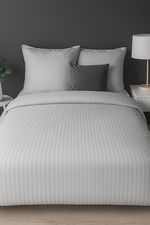 Srebrna Poszewka Adamaszek 70x80  Hoteline Deco™ Collection