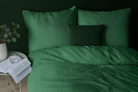 Ciemnozielona Poszewka Adamaszek 50x70  Hoteline Deco™ Collection