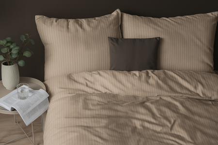 Francuski Brąz (toupe) Poszwa Adamaszek 140x200  Hoteline Deco™ Collection