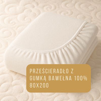 Prześcieradło z gumką 80x200