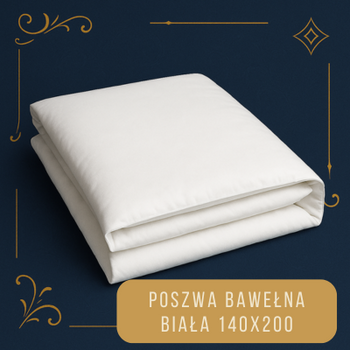 Poszwa biała bawełna 140x200